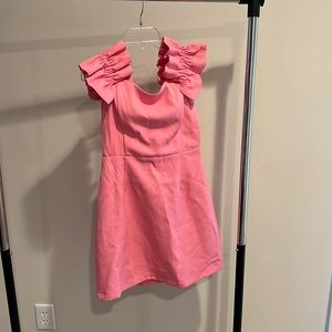 Pink Off-Shoulder Mini Dress